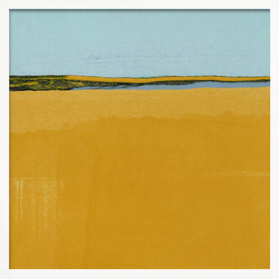 Where Blue Meets Gold - Square Stretched Canvas, Poster or Fine Art Print I Heart Wall Art