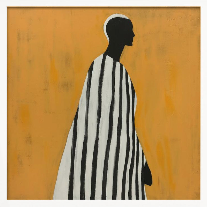 Portrait of a Man - Square Stretched Canvas, Poster or Fine Art Print I Heart Wall Art