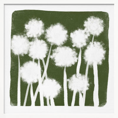 Green Abstract - Square Stretched Canvas, Poster or Fine Art Print I Heart Wall Art