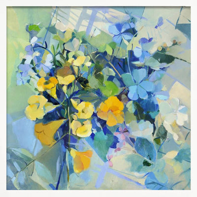 Wellow Oil Canvas  100 100  2011 - Square Stretched Canvas, Poster or Fine Art Print I Heart Wall Art