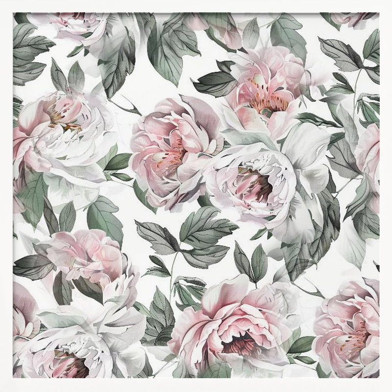 Watercolor Botany Floral Art 7 - Square Stretched Canvas, Poster or Fine Art Print I Heart Wall Art