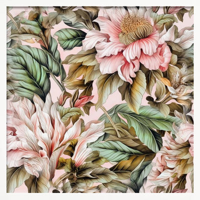 Watercolor Botany Floral Art 17 - Square Stretched Canvas, Poster or Fine Art Print I Heart Wall Art