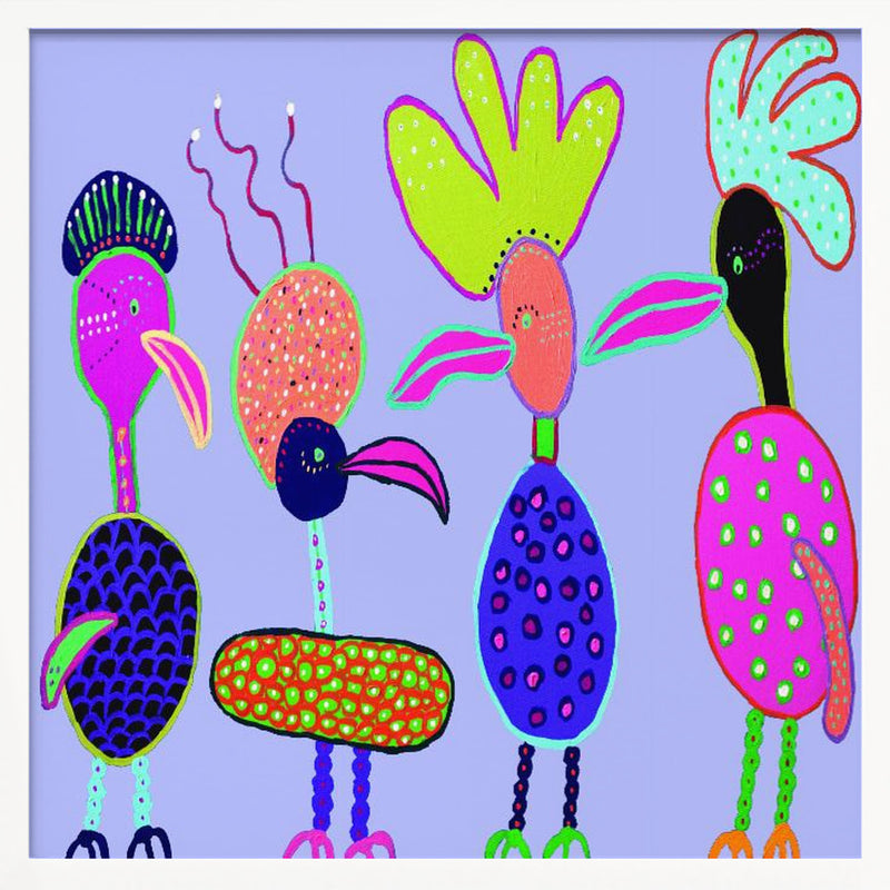 Chatter Boxes - Square Stretched Canvas, Poster or Fine Art Print I Heart Wall Art