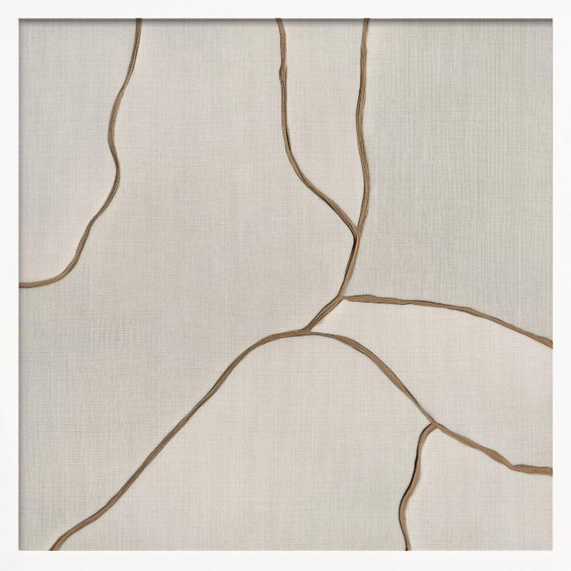 Trace I - Square Stretched Canvas, Poster or Fine Art Print I Heart Wall Art