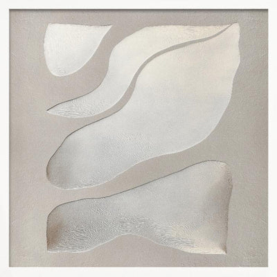 Flowing Shapes in Soft Neutral Tones - Square Stretched Canvas, Poster or Fine Art Print I Heart Wall Art