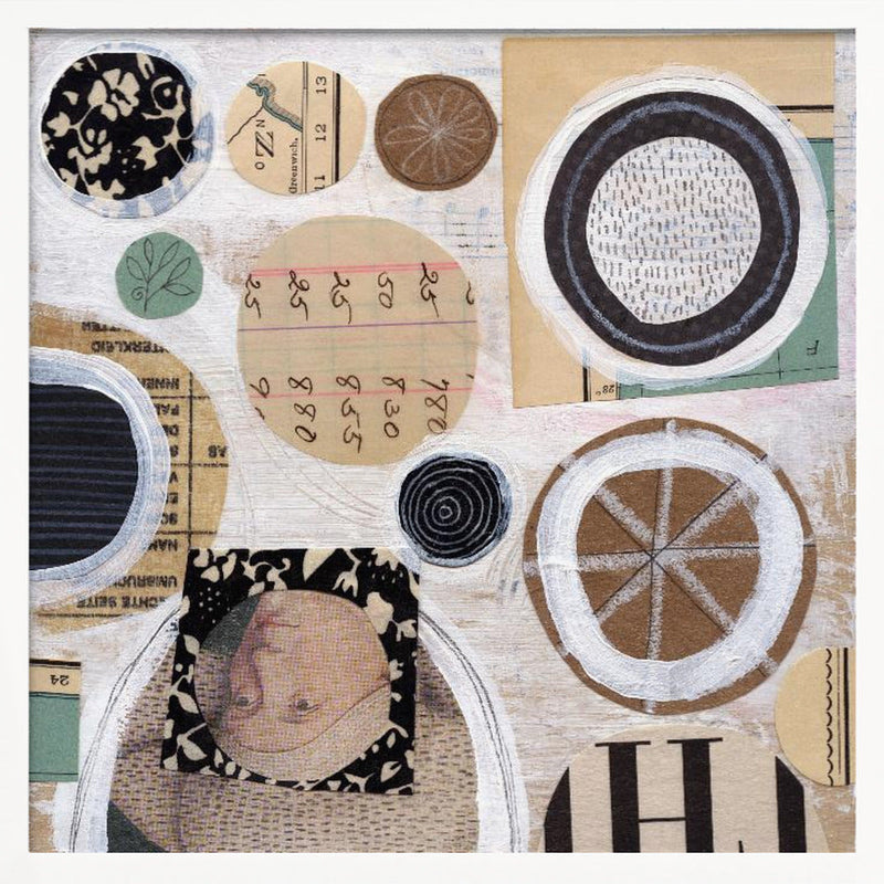 Whimsical Circles - Square Stretched Canvas, Poster or Fine Art Print I Heart Wall Art