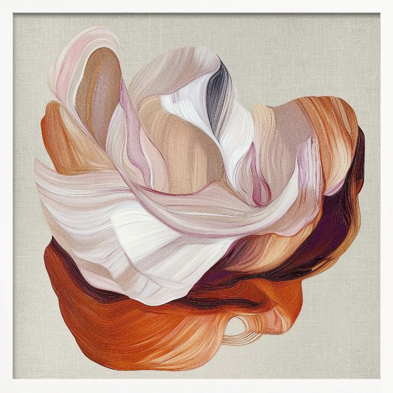 Flow Flower II - Square Stretched Canvas, Poster or Fine Art Print I Heart Wall Art