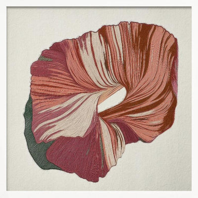 Floral Lines II - Square Stretched Canvas, Poster or Fine Art Print I Heart Wall Art