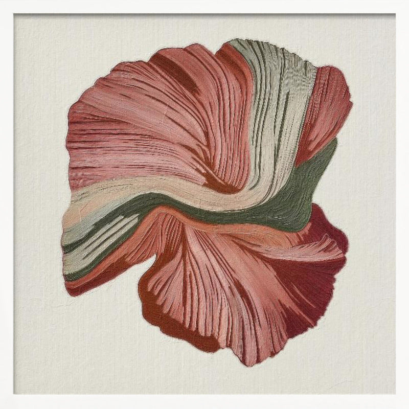 Floral Lines III - Square Stretched Canvas, Poster or Fine Art Print I Heart Wall Art