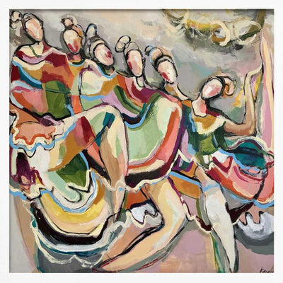 “Cancan” - Square Stretched Canvas, Poster or Fine Art Print