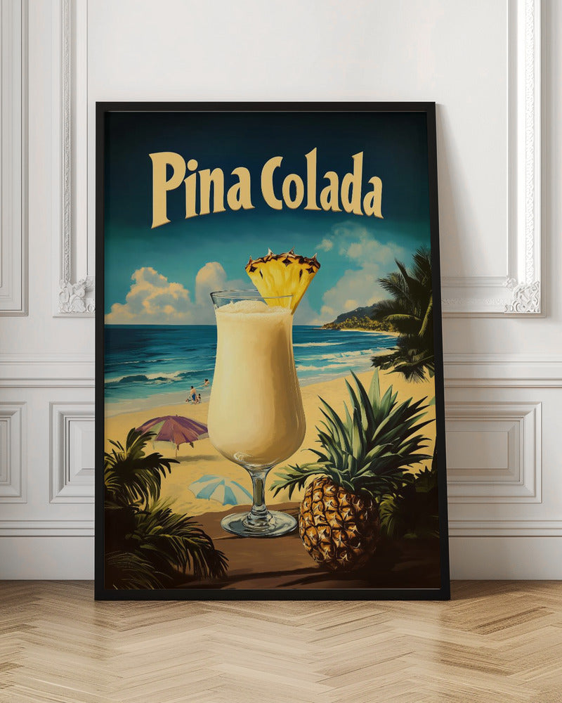 Pina Colada Vintage - Stretched Canvas, Poster or Fine Art Print I Heart Wall Art
