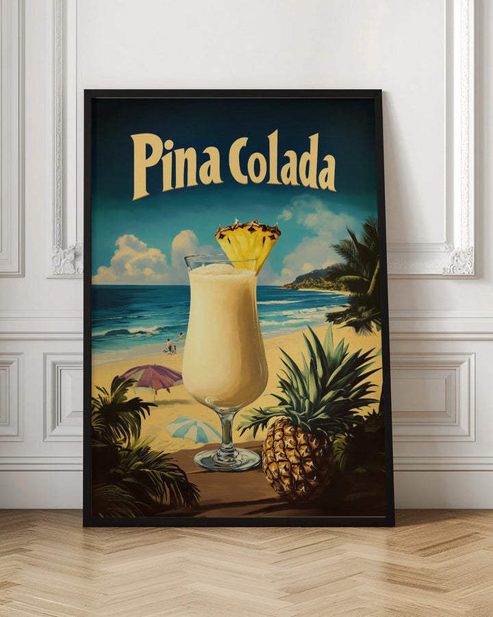 Pina Colada Vintage - Stretched Canvas, Poster or Fine Art Print I Heart Wall Art