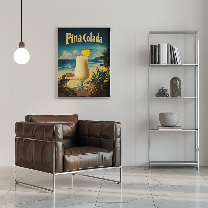Pina Colada Vintage - Stretched Canvas, Poster or Fine Art Print I Heart Wall Art