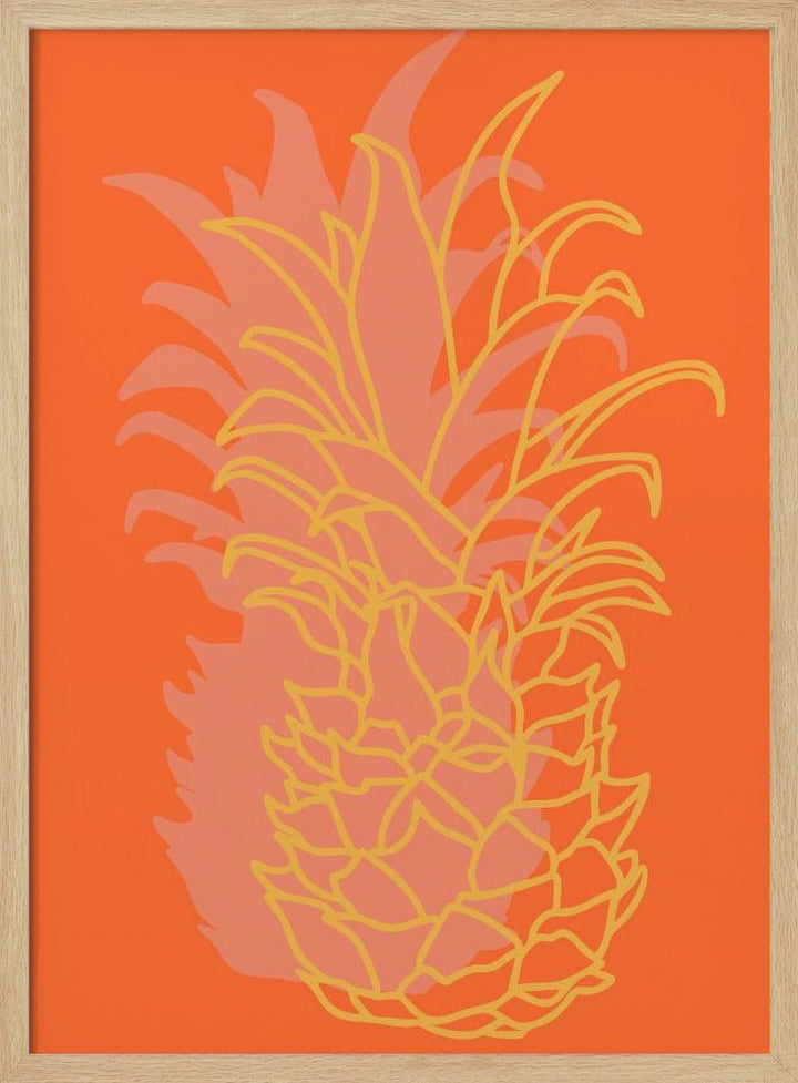 Pineapple orange - Stretched Canvas, Poster or Fine Art Print - I Heart Wall Art - Poster Print, Canvas Print or Framed Art Print