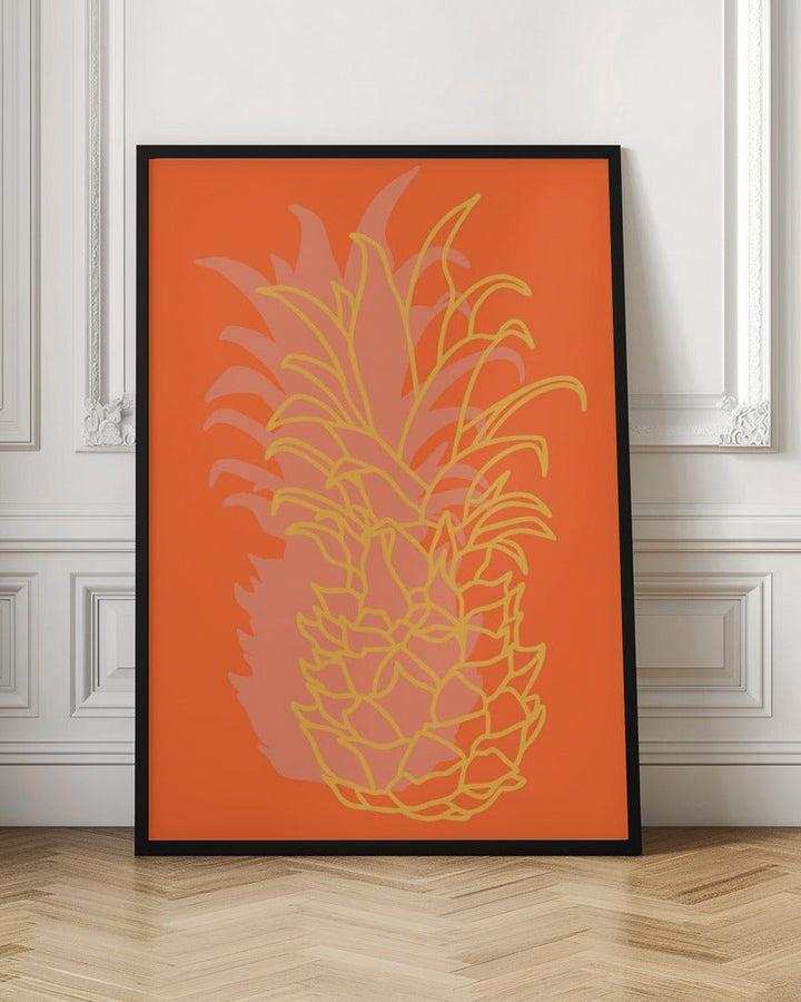 Pineapple orange - Stretched Canvas, Poster or Fine Art Print - I Heart Wall Art - Poster Print, Canvas Print or Framed Art Print
