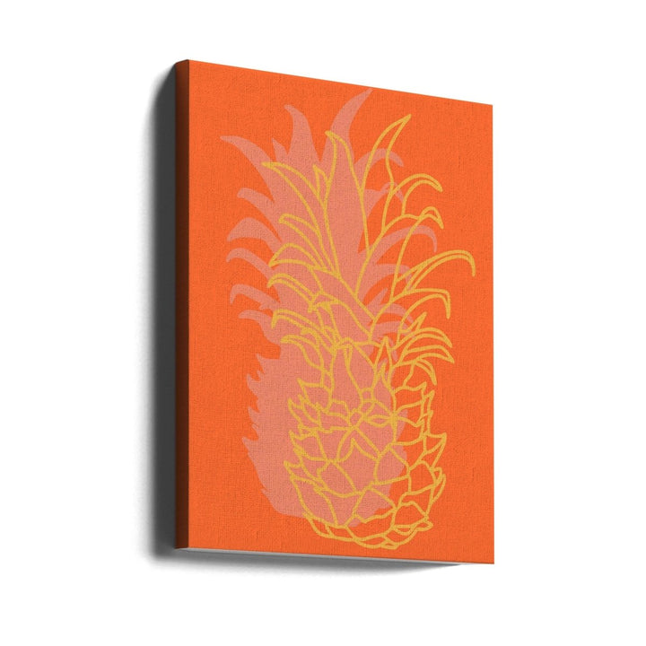 Pineapple orange - Stretched Canvas, Poster or Fine Art Print - I Heart Wall Art - Poster Print, Canvas Print or Framed Art Print