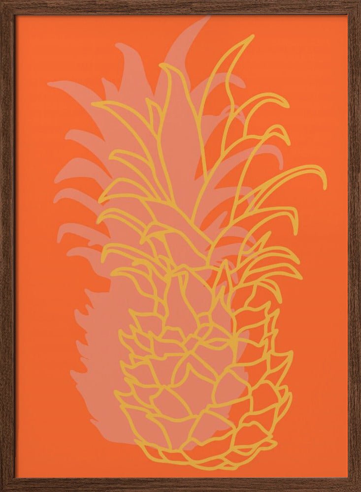 Pineapple orange - Stretched Canvas, Poster or Fine Art Print - I Heart Wall Art - Poster Print, Canvas Print or Framed Art Print