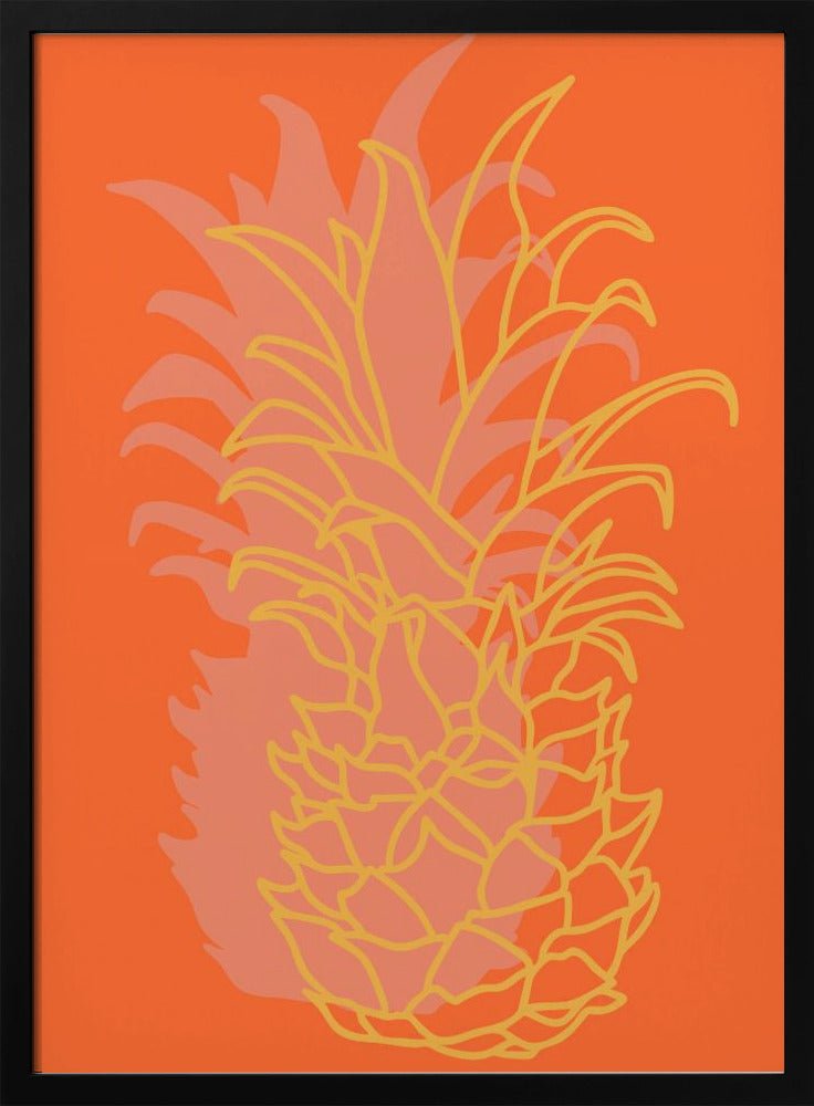 Pineapple orange - Stretched Canvas, Poster or Fine Art Print - I Heart Wall Art - Poster Print, Canvas Print or Framed Art Print