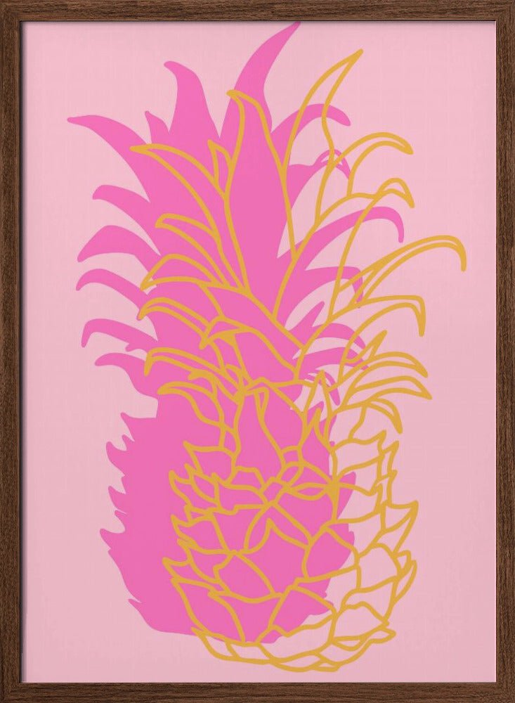 Pineapple pink - Stretched Canvas, Poster or Fine Art Print - I Heart Wall Art - Poster Print, Canvas Print or Framed Art Print