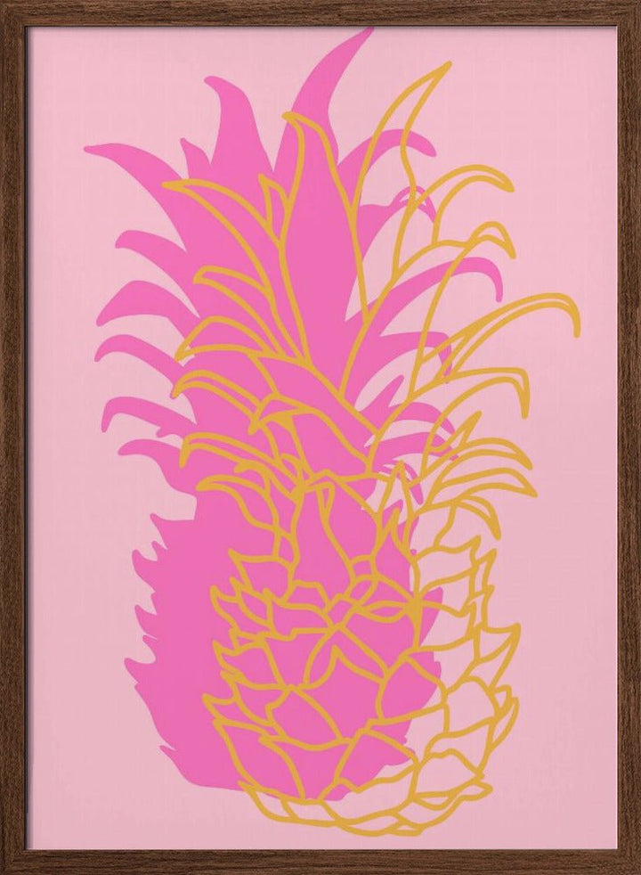 Pineapple pink - Stretched Canvas, Poster or Fine Art Print - I Heart Wall Art - Poster Print, Canvas Print or Framed Art Print