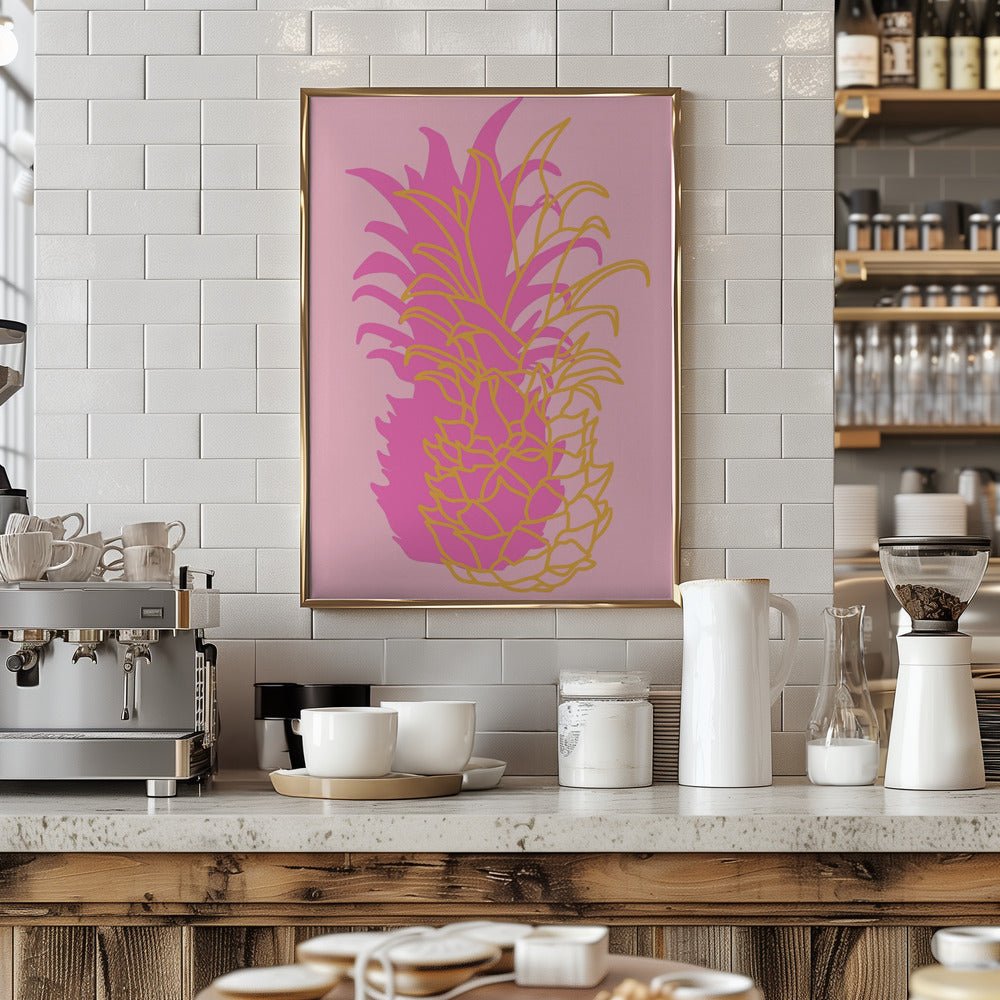 Pineapple pink - Stretched Canvas, Poster or Fine Art Print - I Heart Wall Art - Poster Print, Canvas Print or Framed Art Print