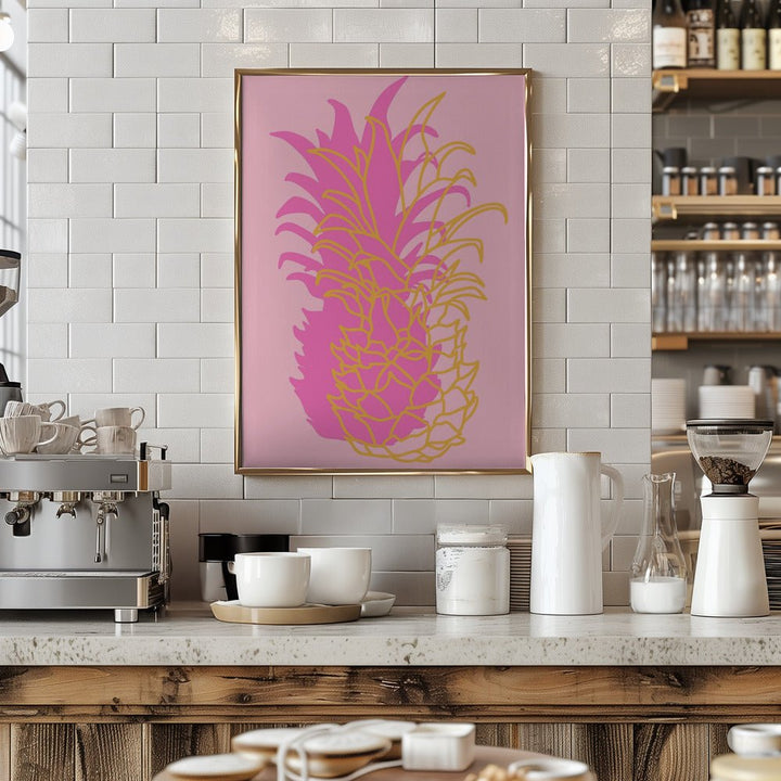 Pineapple pink - Stretched Canvas, Poster or Fine Art Print - I Heart Wall Art - Poster Print, Canvas Print or Framed Art Print