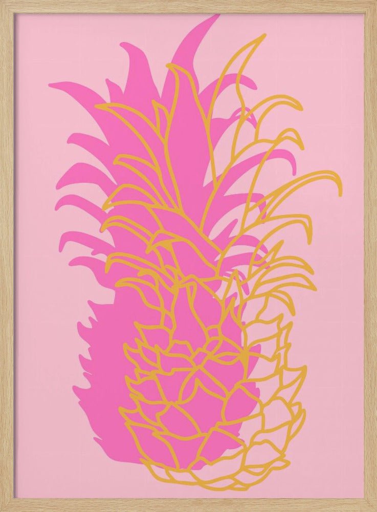 Pineapple pink - Stretched Canvas, Poster or Fine Art Print - I Heart Wall Art - Poster Print, Canvas Print or Framed Art Print