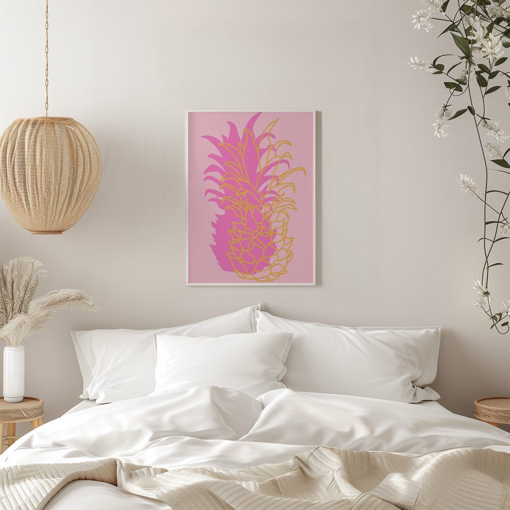 Pineapple pink - Stretched Canvas, Poster or Fine Art Print - I Heart Wall Art - Poster Print, Canvas Print or Framed Art Print