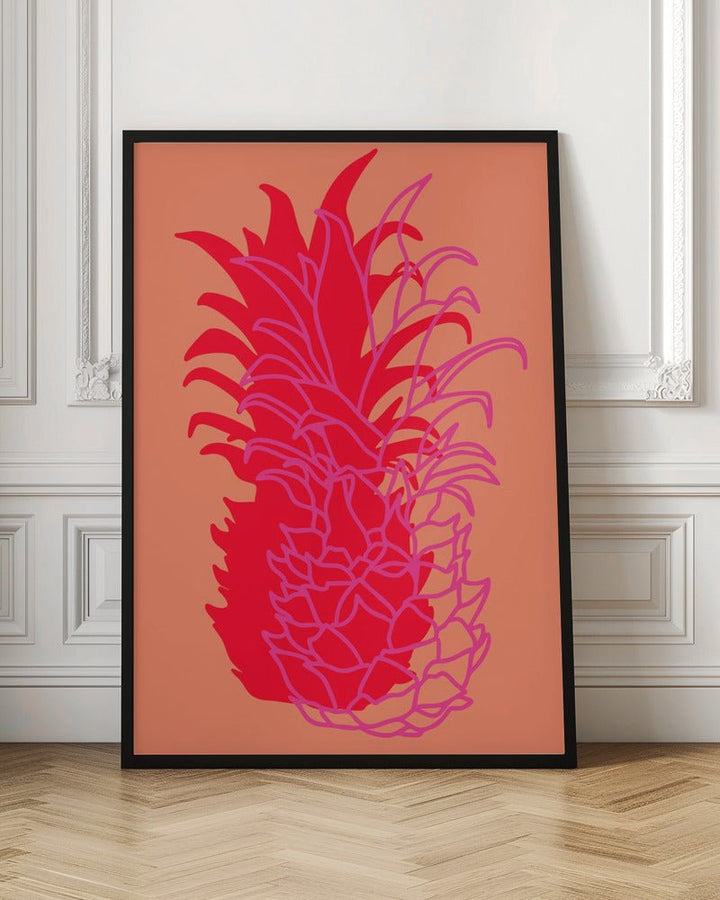 Pineapple Red - Stretched Canvas, Poster or Fine Art Print - I Heart Wall Art - Poster Print, Canvas Print or Framed Art Print