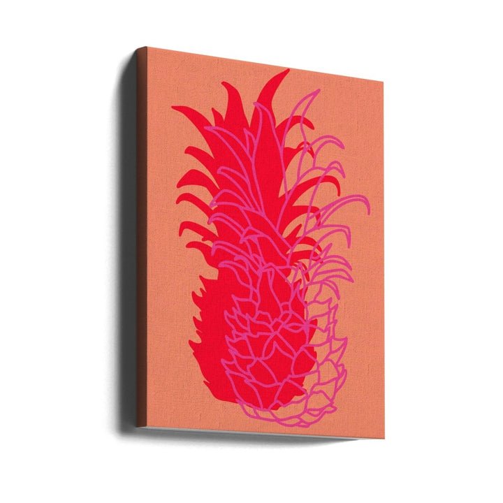 Pineapple Red - Stretched Canvas, Poster or Fine Art Print - I Heart Wall Art - Poster Print, Canvas Print or Framed Art Print