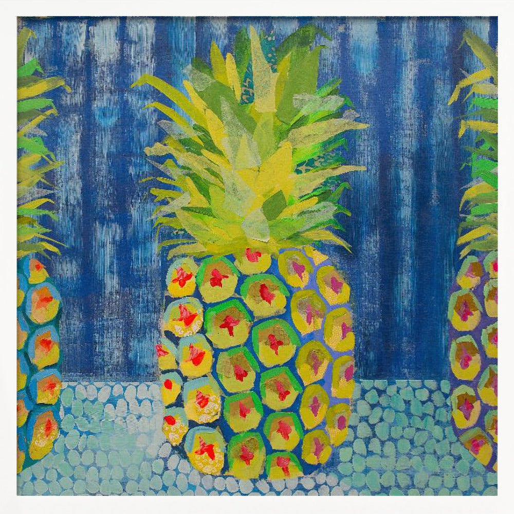 Pineapple - Square Stretched Canvas, Poster or Fine Art Print I Heart Wall Art