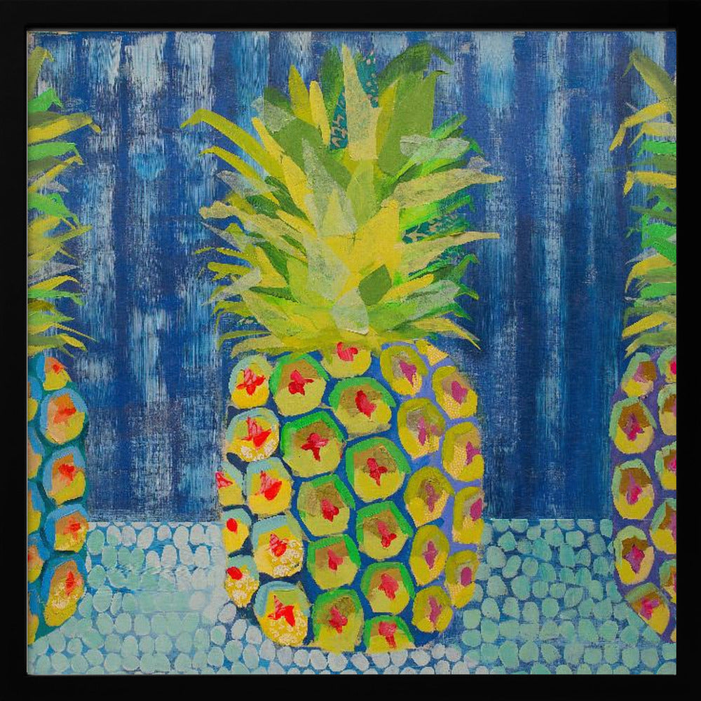 Pineapple - Square Stretched Canvas, Poster or Fine Art Print I Heart Wall Art