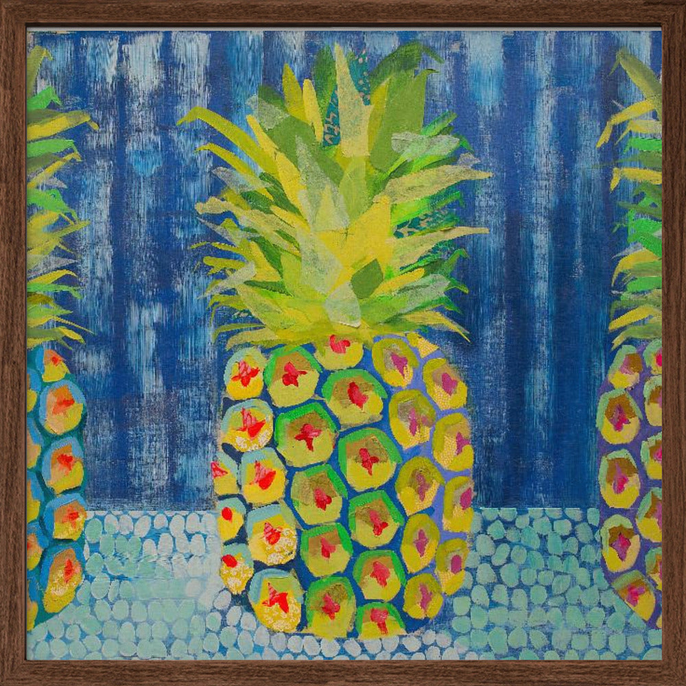 Pineapple - Square Stretched Canvas, Poster or Fine Art Print I Heart Wall Art