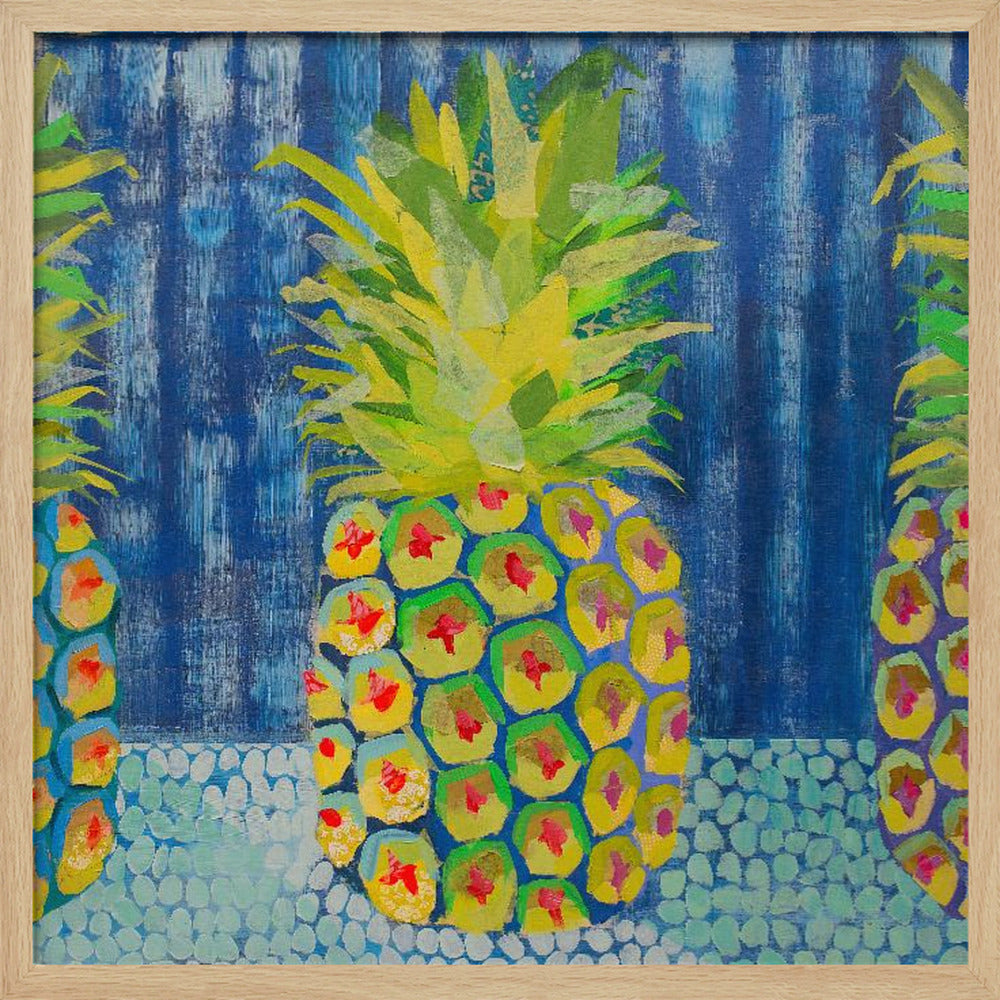 Pineapple - Square Stretched Canvas, Poster or Fine Art Print I Heart Wall Art