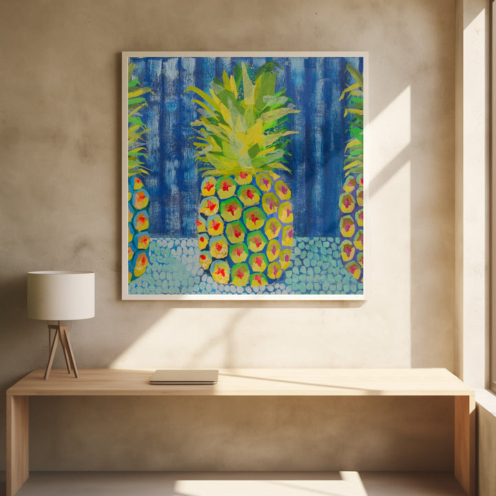 Pineapple - Square Stretched Canvas, Poster or Fine Art Print I Heart Wall Art