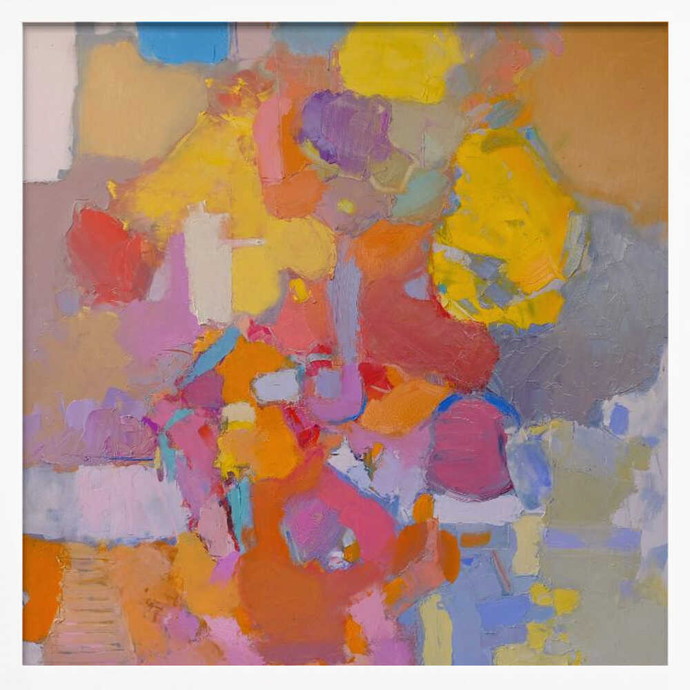 Pink Abstract - Square Stretched Canvas, Poster or Fine Art Print - I Heart Wall Art - Poster Print, Canvas Print or Framed Art Print