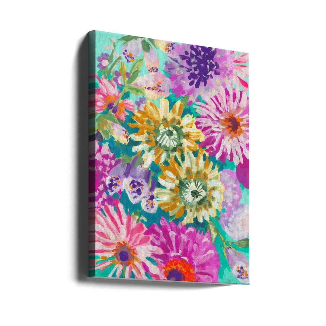 Pink Asters - Stretched Canvas, Poster or Fine Art Print I Heart Wall Art