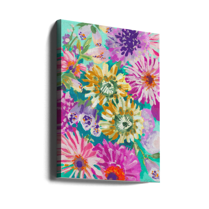 Pink Asters - Stretched Canvas, Poster or Fine Art Print I Heart Wall Art