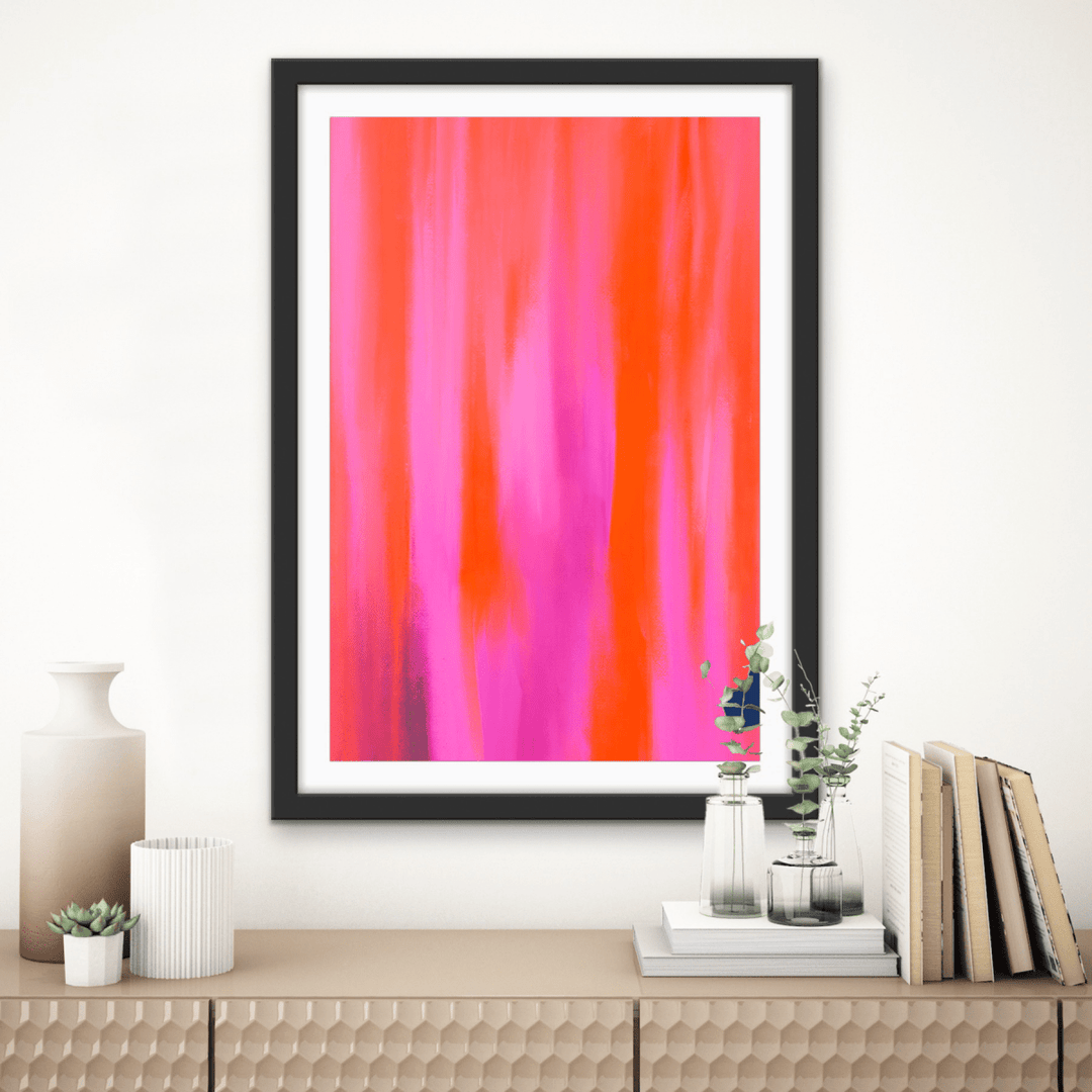 Pink Aura - Abstract Colour Stretched Canvas or Wall Art Print - I Heart Wall Art - Poster Print, Canvas Print or Framed Art Print