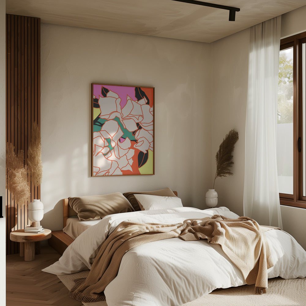 Pink Bougainvillea Essence - Stretched Canvas, Poster or Fine Art Print I Heart Wall Art