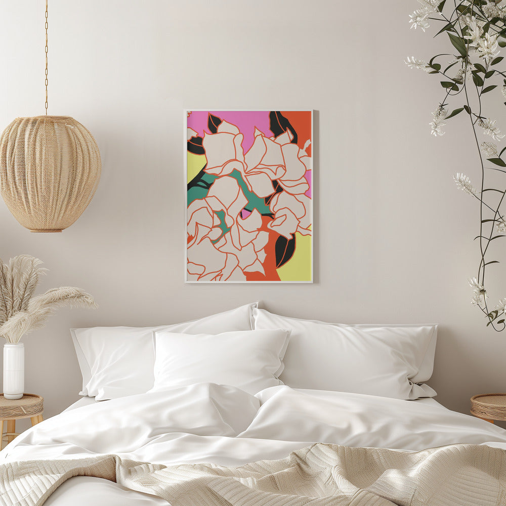 Pink Bougainvillea Essence - Stretched Canvas, Poster or Fine Art Print I Heart Wall Art