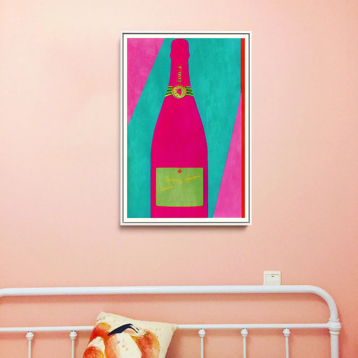Pink Champagne by Bo Anderson - Stretched Canvas Print or Framed Fine Art Print - Artwork I Heart Wall Art Australia 