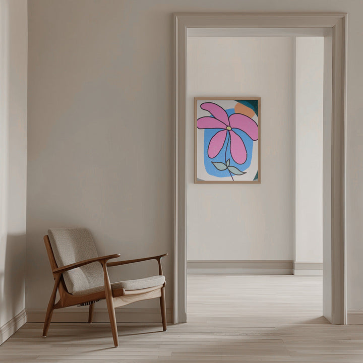Pink Flower - Stretched Canvas, Poster or Fine Art Print I Heart Wall Art
