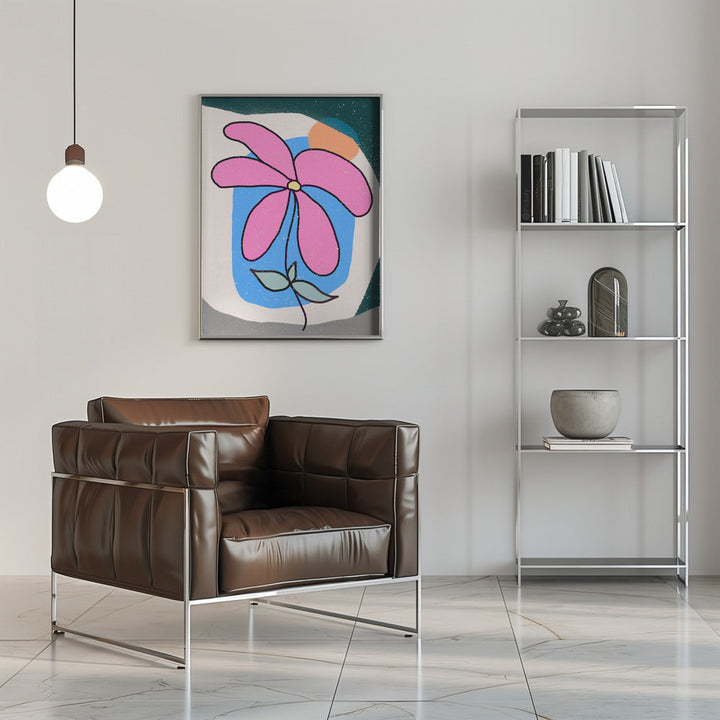 Pink Flower - Stretched Canvas, Poster or Fine Art Print I Heart Wall Art