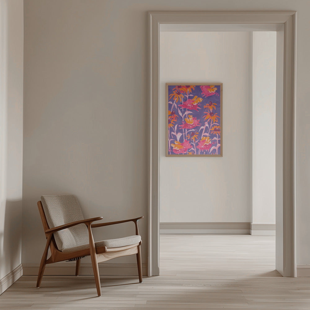 Pink Flying Piglets - Stretched Canvas, Poster or Fine Art Print I Heart Wall Art