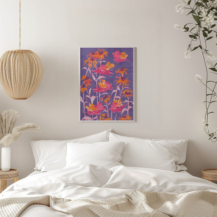 Pink Flying Piglets - Stretched Canvas, Poster or Fine Art Print I Heart Wall Art