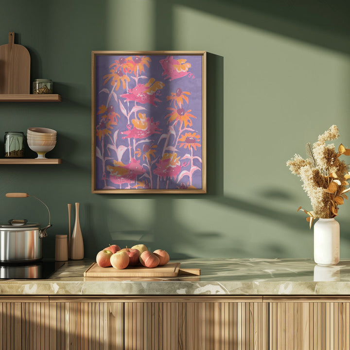 Pink Flying Piglets - Stretched Canvas, Poster or Fine Art Print I Heart Wall Art