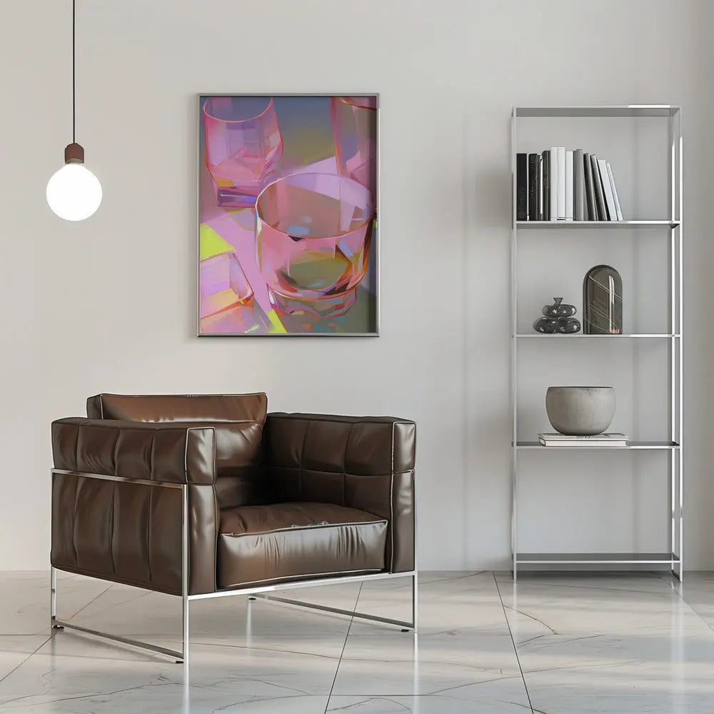 Pink Glasses 2 - Stretched Canvas, Poster or Fine Art Print I Heart Wall Art
