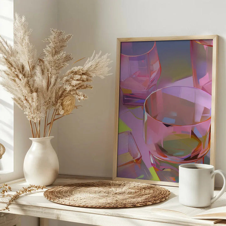 Pink Glasses 2 - Stretched Canvas, Poster or Fine Art Print I Heart Wall Art