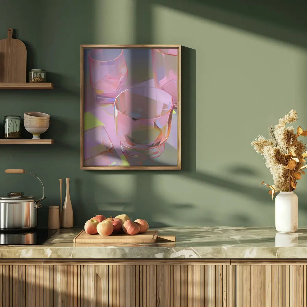 Pink Glasses 2 - Stretched Canvas, Poster or Fine Art Print I Heart Wall Art